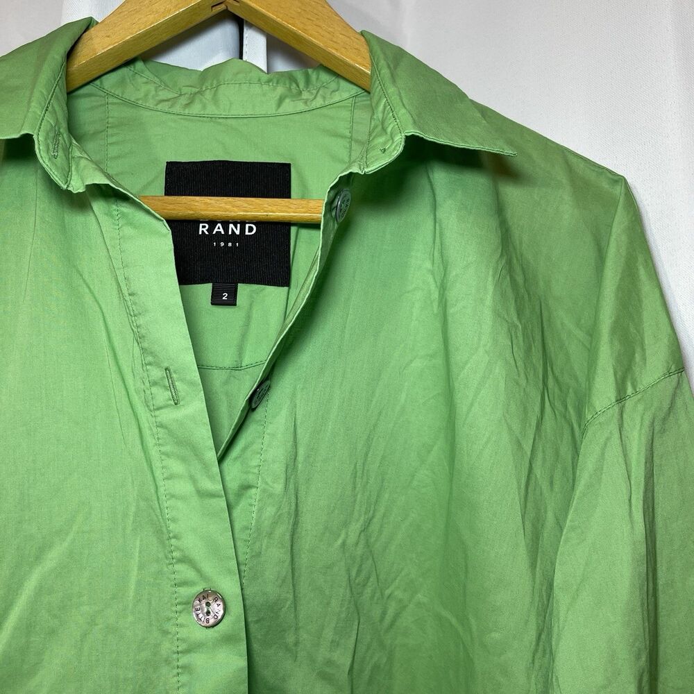 Bitte Kai Rand Shirt Womens 2 Green Long Sleeve Oversized Tunic 231-2226 Boxy